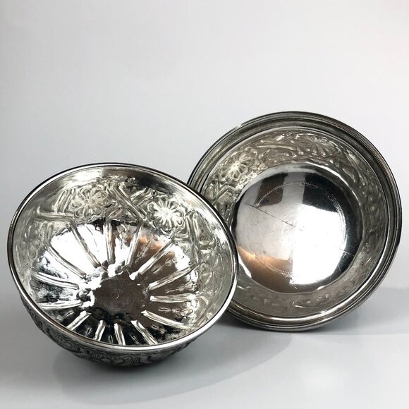 Vintage Moroccan Tea & Coffee Set 6-Piece Handmade in Fes Silver Plate - Picture 10 of 15